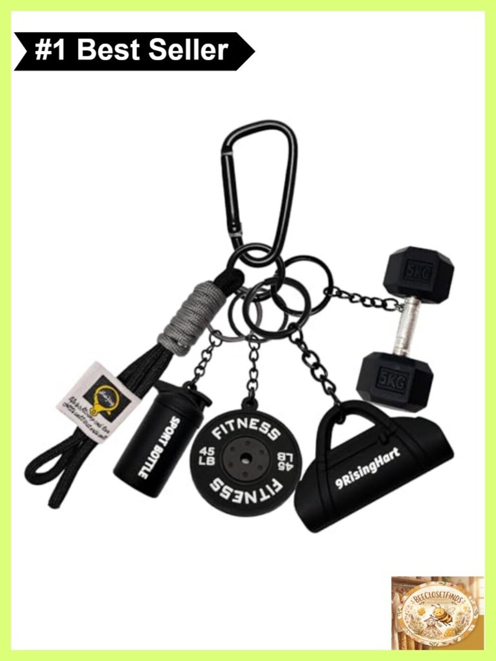 Dumbbell Keychain Set Metal Gym Accessories Fitness Gift